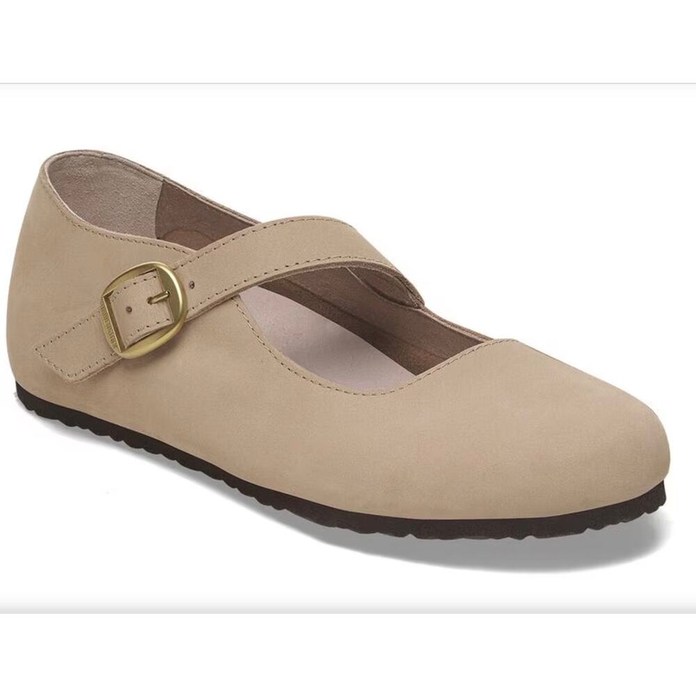 Birkenstock Beige Mary Jane Flats